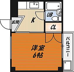 タツミマンション 1Kの間取図画像
