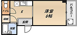 ハイネスゴールド 1Kの間取図画像