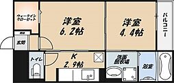 ライルツー 1DKの間取図画像