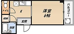 ハイネスゴールド 1Kの間取図画像