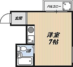 ヒューマンハイツ ワンルームの間取図画像