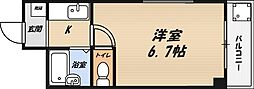 フルーレ 1Kの間取図画像