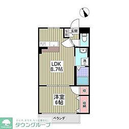 ランドール坂戸 1Kの間取図画像