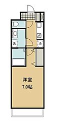 ウィズコート狭山 1Kの間取図画像
