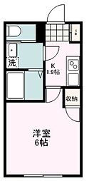 AMBITION新狭山 1Kの間取図画像