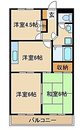 アーバンR狭山 3DKの間取図画像