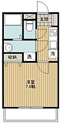 狭山市入間川3丁目アパート 1Kの間取図画像
