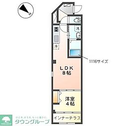 サウダージ 1LDKの間取図画像