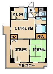 プロヴィデンス 2LDKの間取図画像