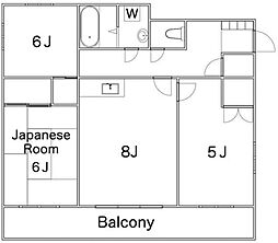 ルミエール松ケ丘 3DKの間取図画像