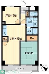 入間市駅前ビル 3DKの間取図画像
