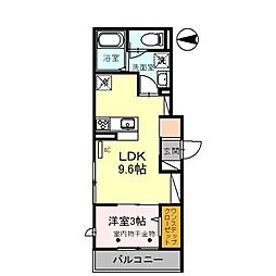 D-RESIDENCE飯能 1LDKの間取図画像