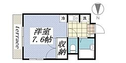 ウインドasami ワンルームの間取図画像
