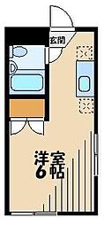 ウィザード小手指 ワンルームの間取図画像