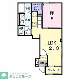 ファミリア・フェリス 1LDKの間取図画像
