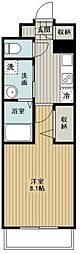 ルノン 1Kの間取図画像