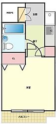 坂戸ダイカンプラザシティ2 1Kの間取図画像