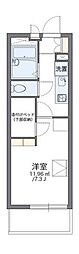 レオパレスプランタン2 1Kの間取図画像