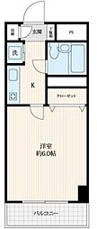 ラカータ川越 1Kの間取図画像