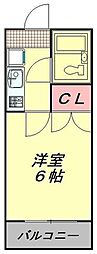三光町マンション 1Kの間取図画像
