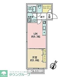 新～ARATA～ 1LDKの間取図画像