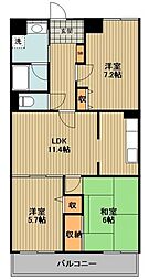 メゾンプレミール 3LDKの間取図画像
