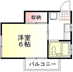 Cielo坂戸 1Kの間取図画像
