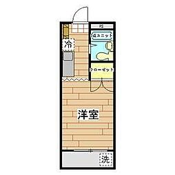 アレイフラッツ大舘 1Kの間取図画像