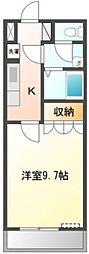 シャインファースト 1Kの間取図画像