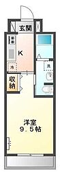 アレッサーノ 1Kの間取図画像