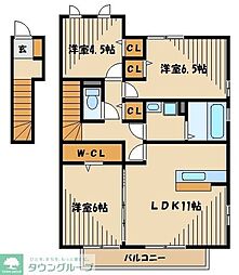 グランメールC 3LDKの間取図画像