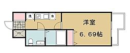 西武池袋線 西所沢駅 徒歩2分の賃貸マンション 5階1Kの間取り