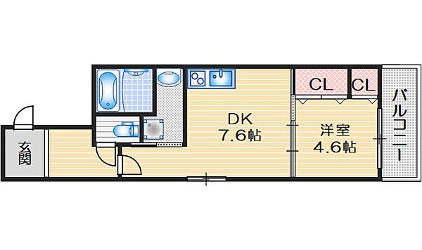 フジパレス高槻城跡公園前 ｜大阪府高槻市八幡町(賃貸アパート1DK・3階・34.00㎡)の写真 その2