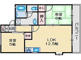 グリーンアレイ 205 ｜ 大阪府箕面市小野原東３丁目（賃貸アパート2LDK・2階・54.80㎡） その2