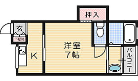 ヴィラナリー小川 205 ｜ 大阪府茨木市小川町（賃貸マンション1K・2階・26.00㎡） その2