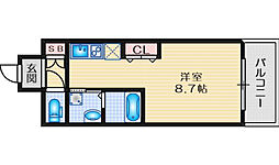 フェリーズ茨木 10階ワンルームの間取り