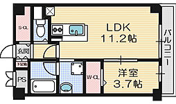 アクトタレイア茨木駅前 1LDKの間取図画像