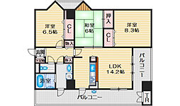 アンソレイエ 3LDKの間取図画像