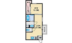 マンション菊花 1LDKの間取図画像