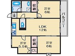 マンション・フオルツーナ 3LDKの間取図画像