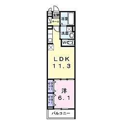 ジーアンビエンス 1LDKの間取図画像