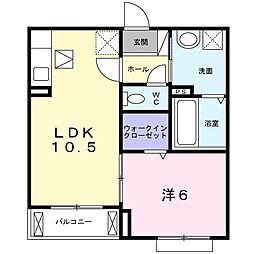 ヴィアソーレ摂津 1LDKの間取図画像
