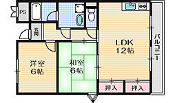シャンテコウノキ 2LDKの間取図画像
