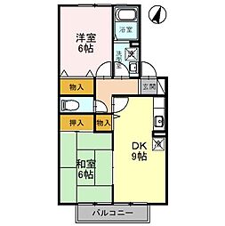 ドミールシャルマン 2DKの間取図画像