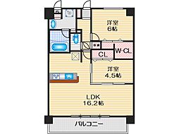 ウェステリア 2LDKの間取図画像