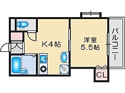 マ・メゾン 1Kの間取図画像