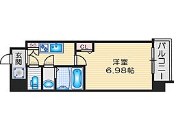 ロイス茨木奈良町 1Kの間取図画像