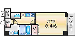 オーク南茨木 1Kの間取図画像
