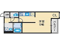 山崎第一マンション 1Kの間取図画像