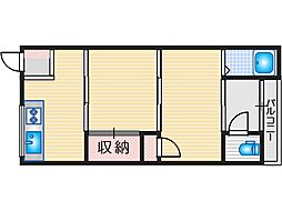 サニーハウス 2DKの間取図画像
